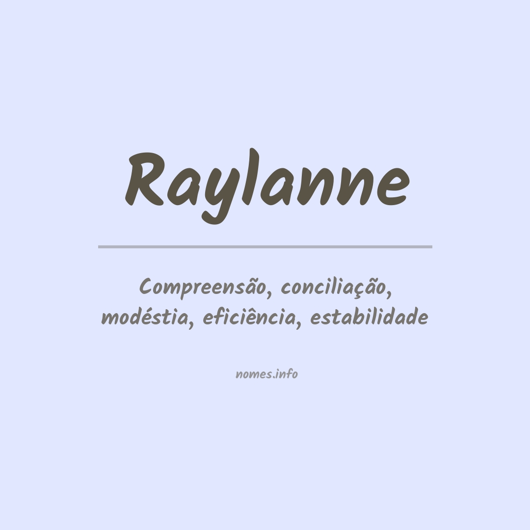 Significado do nome Raylanne