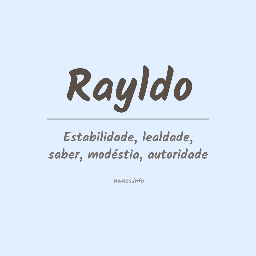 Significado do nome Rayldo