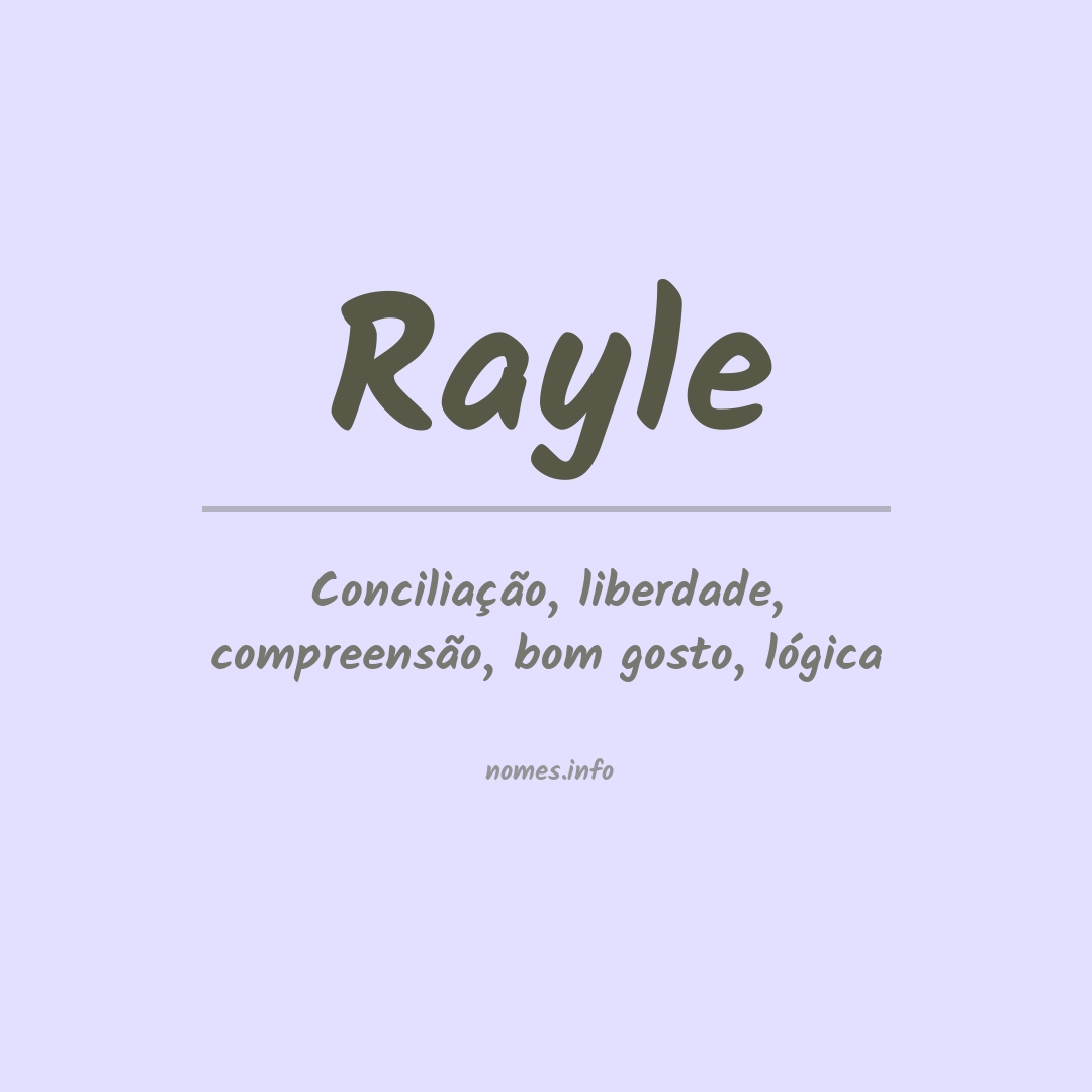 Significado do nome Rayle