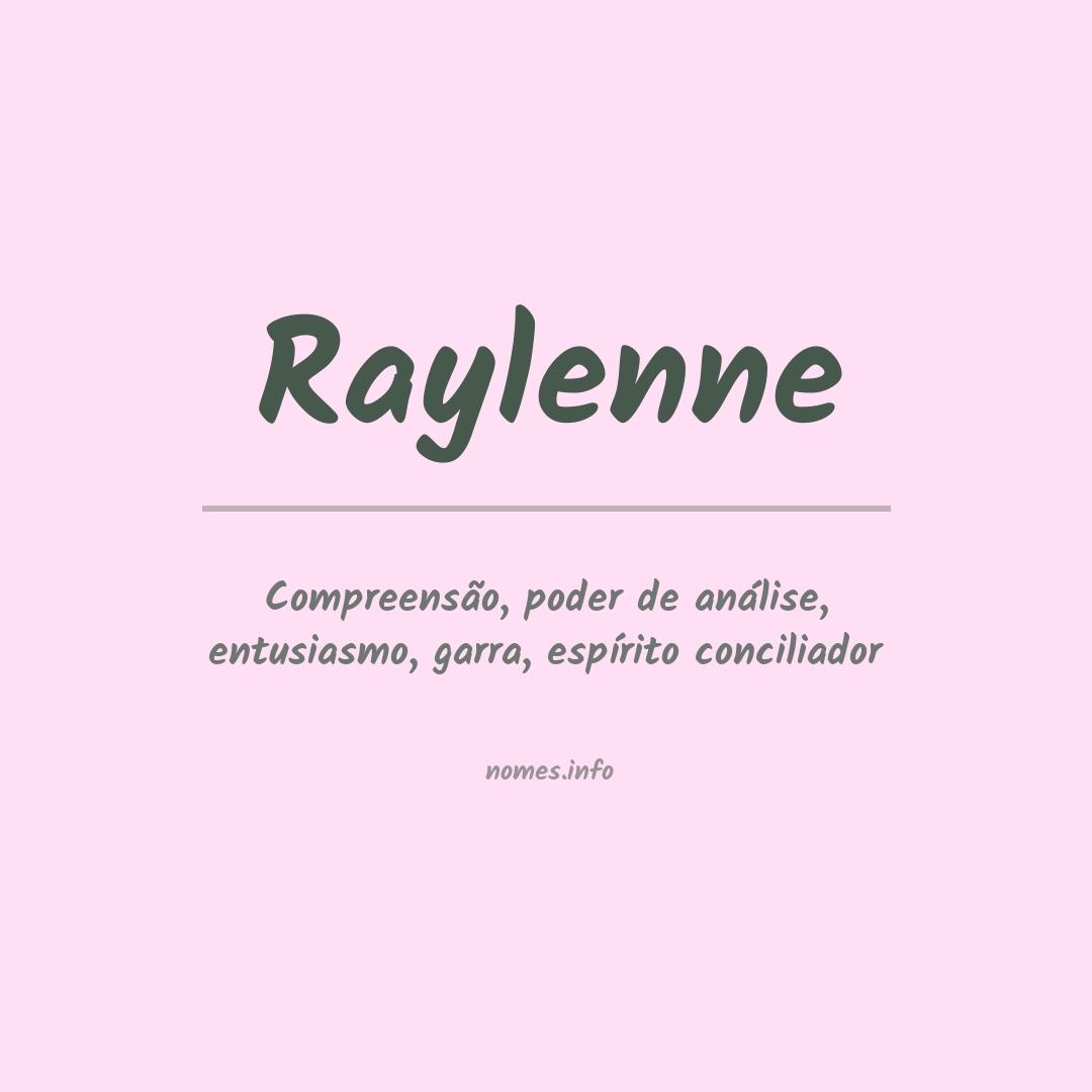 Significado do nome Raylenne