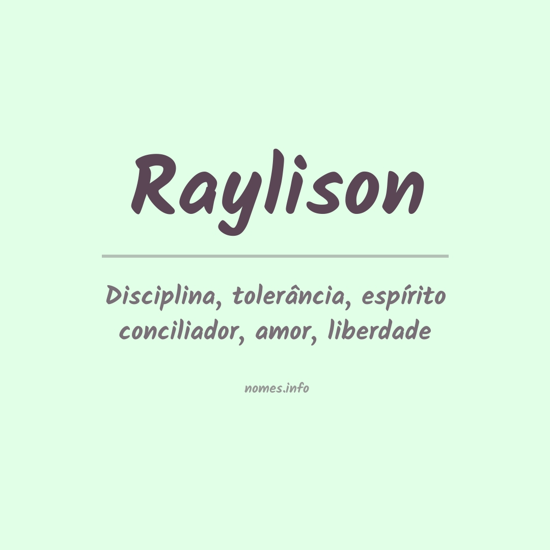 Significado do nome Raylison