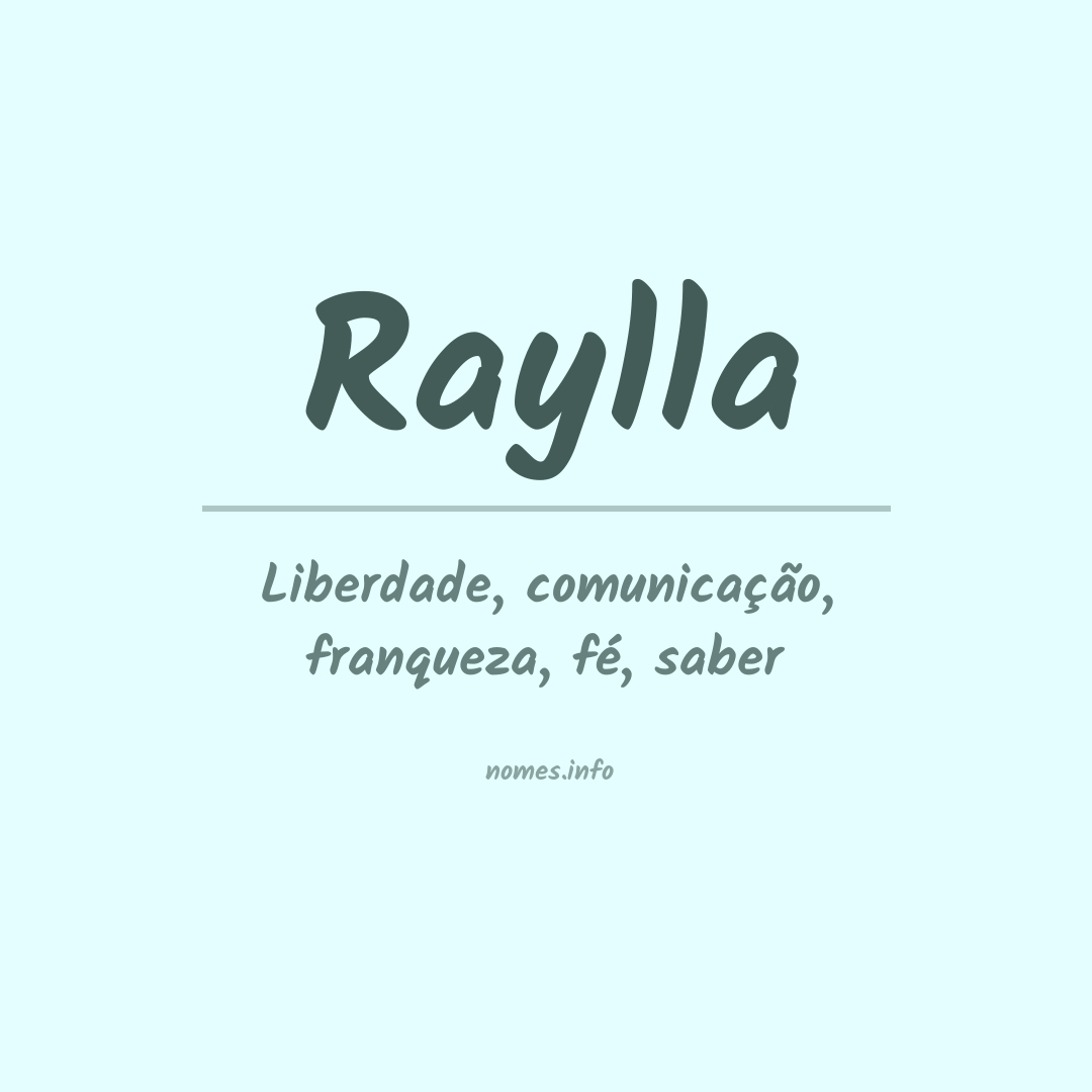 Significado do nome Raylla