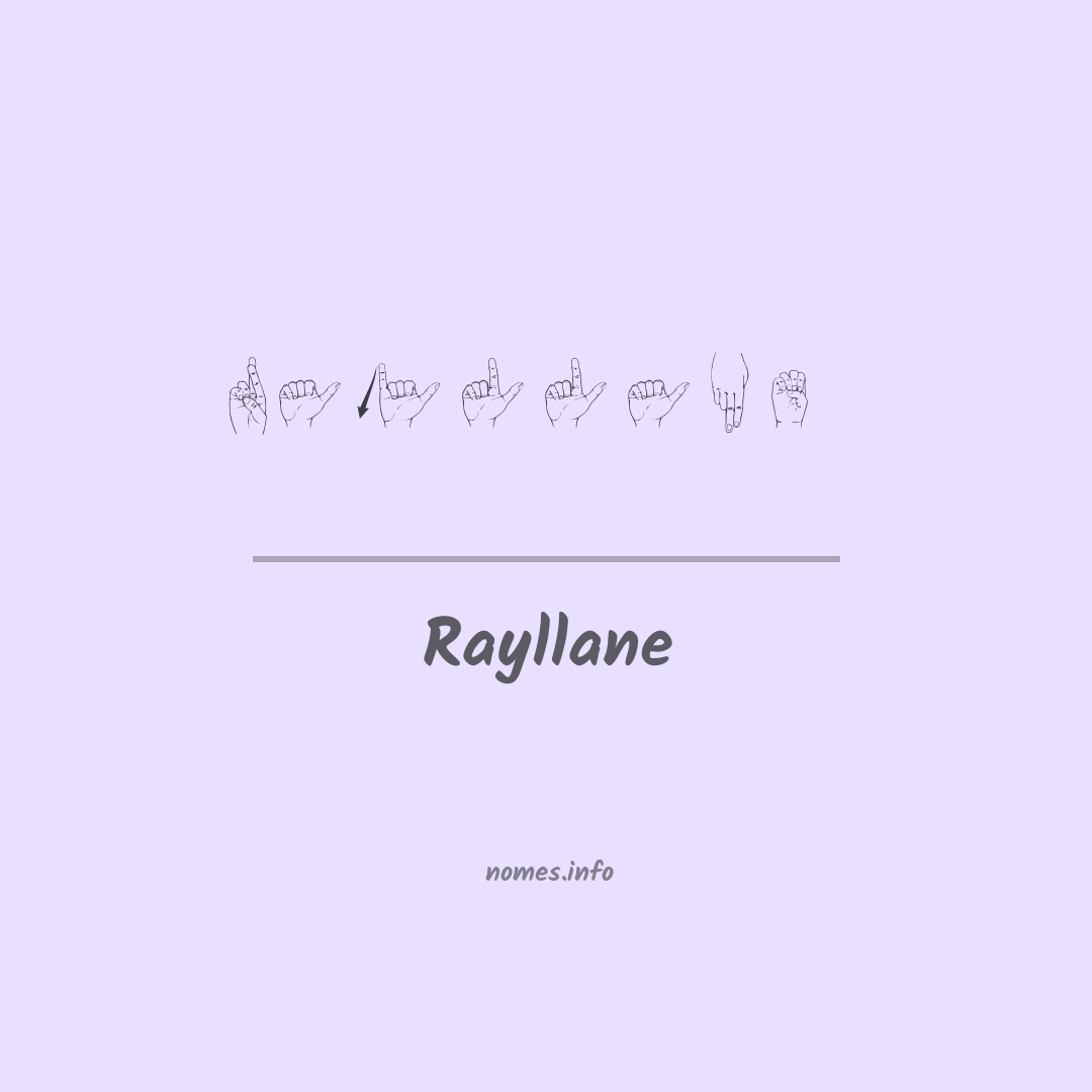 Rayllane em Libras