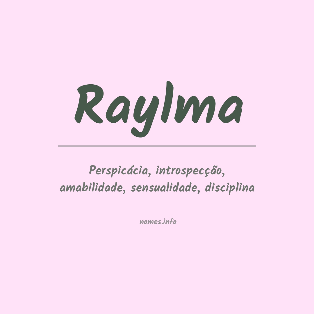 Significado do nome Raylma