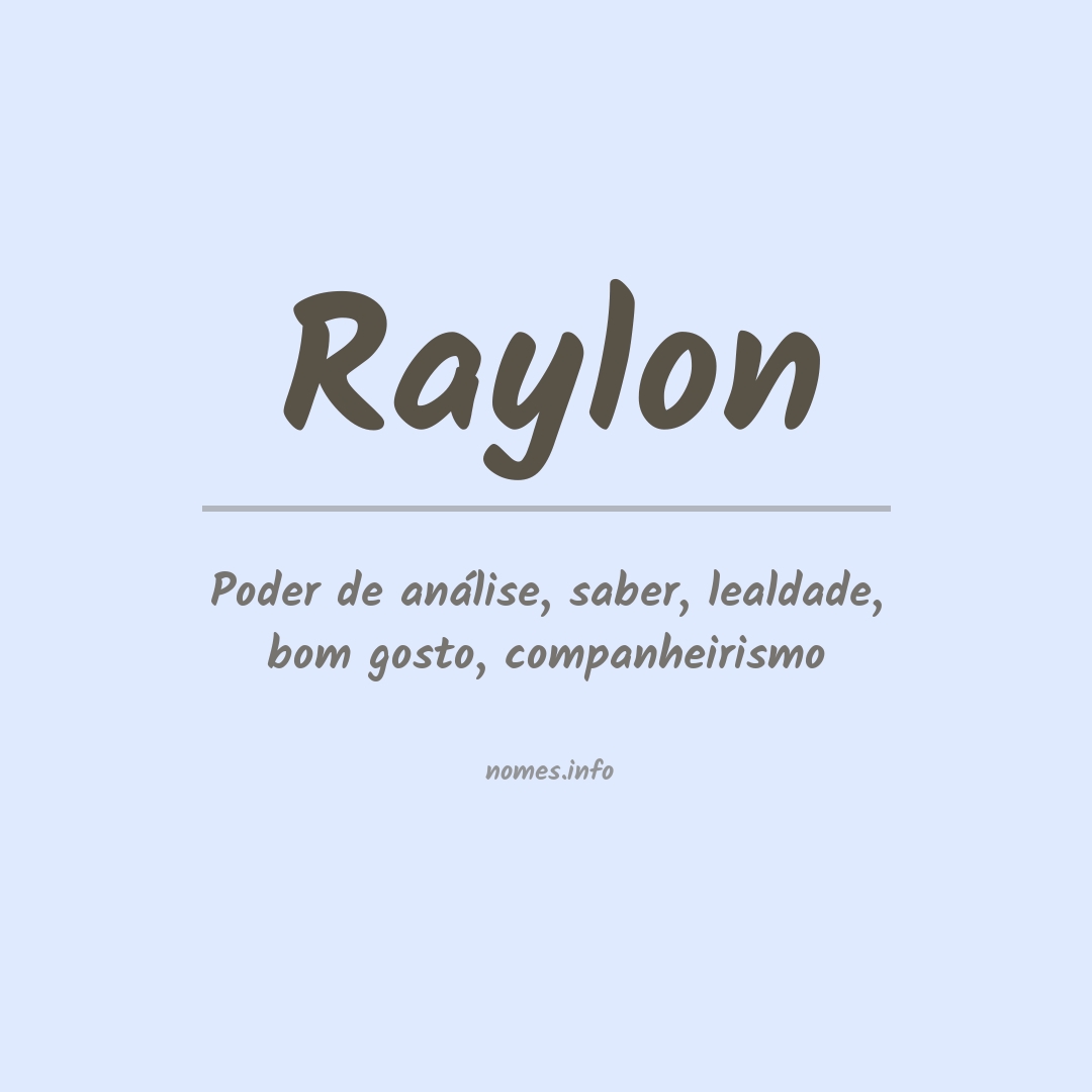 Significado do nome Raylon