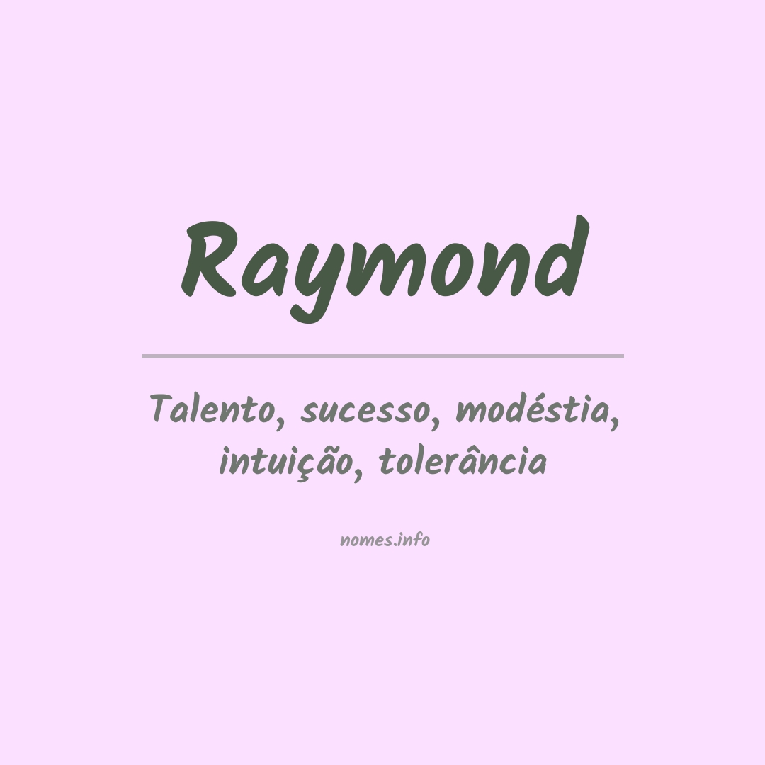 Significado do nome Raymond