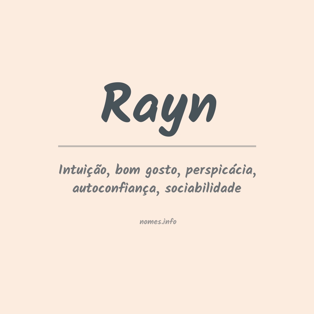 Significado do nome Rayn