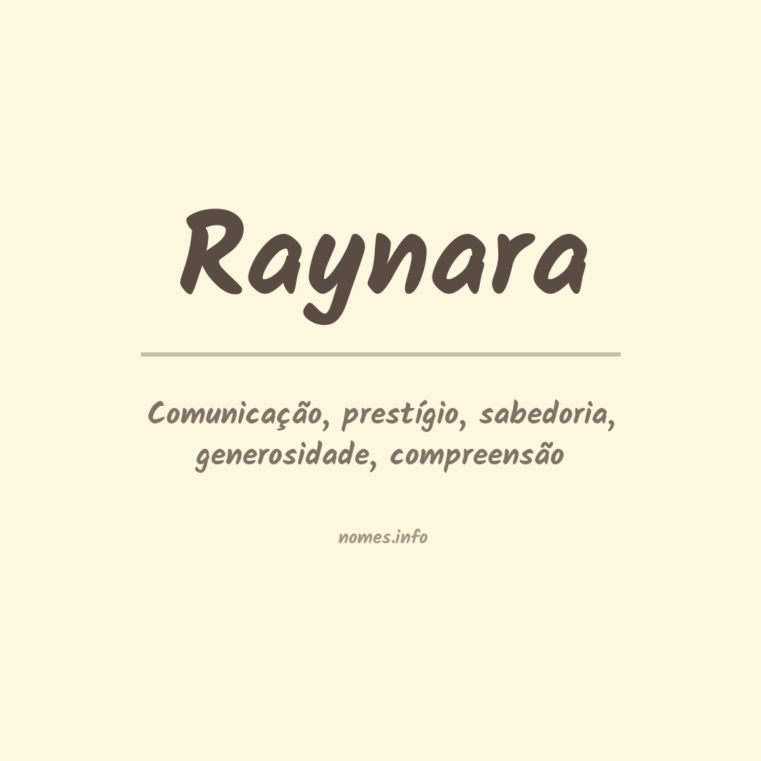 Significado do nome Raynara