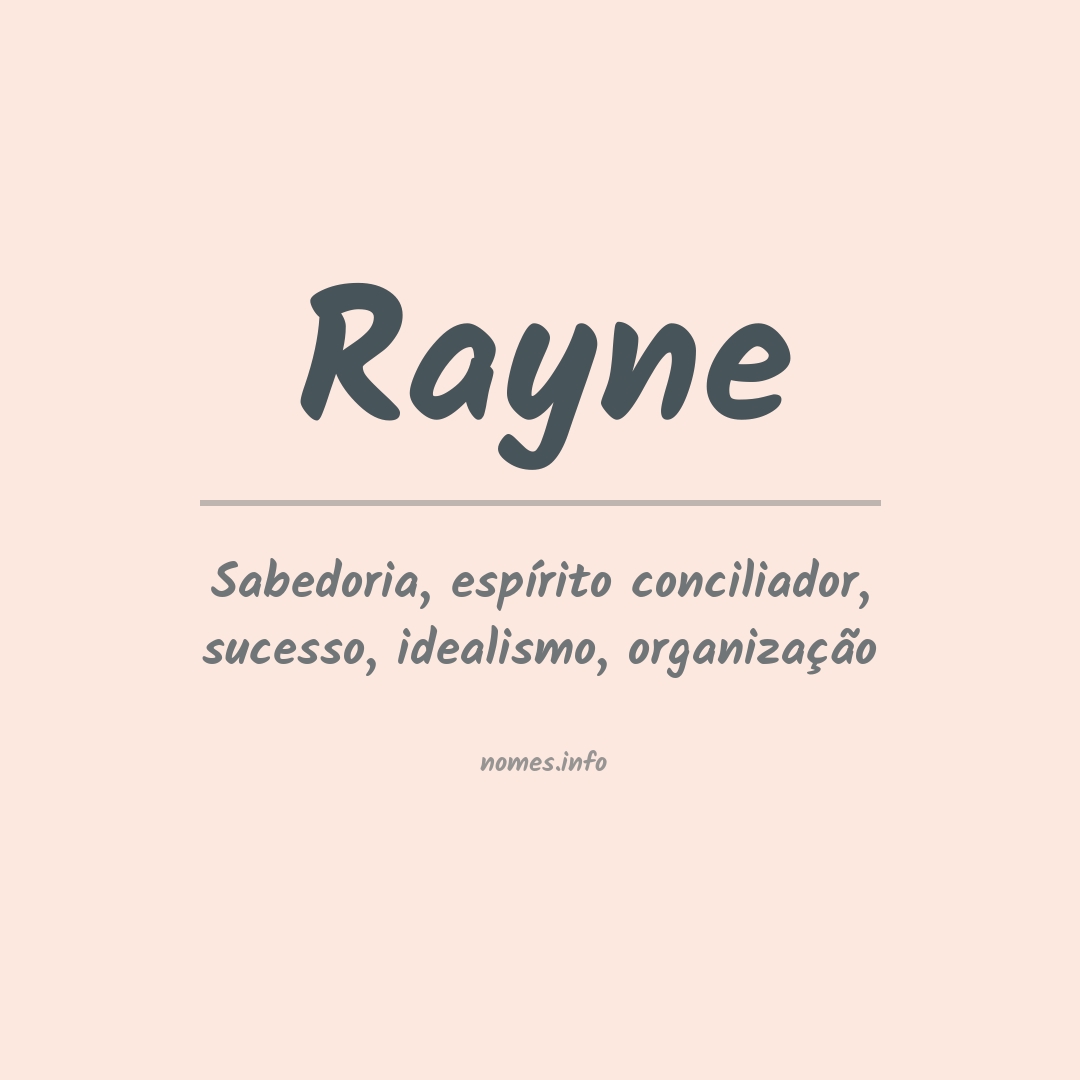 Significado do nome Rayne