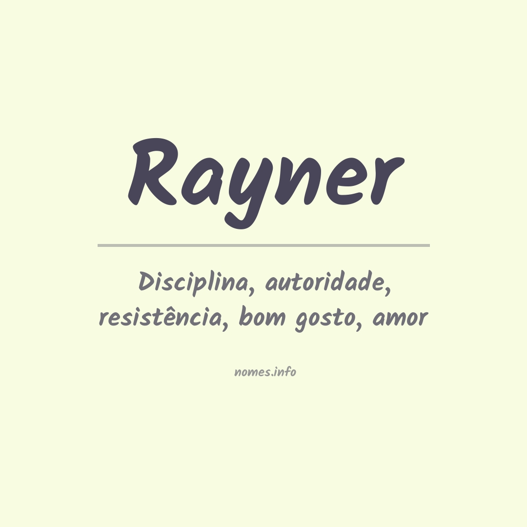 Significado do nome Rayner