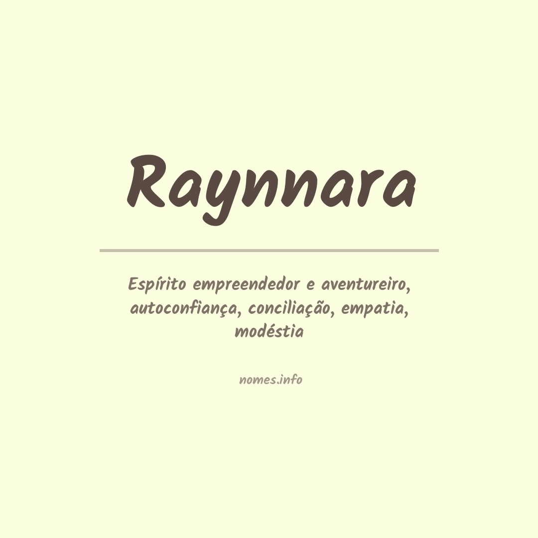 Significado do nome Raynnara