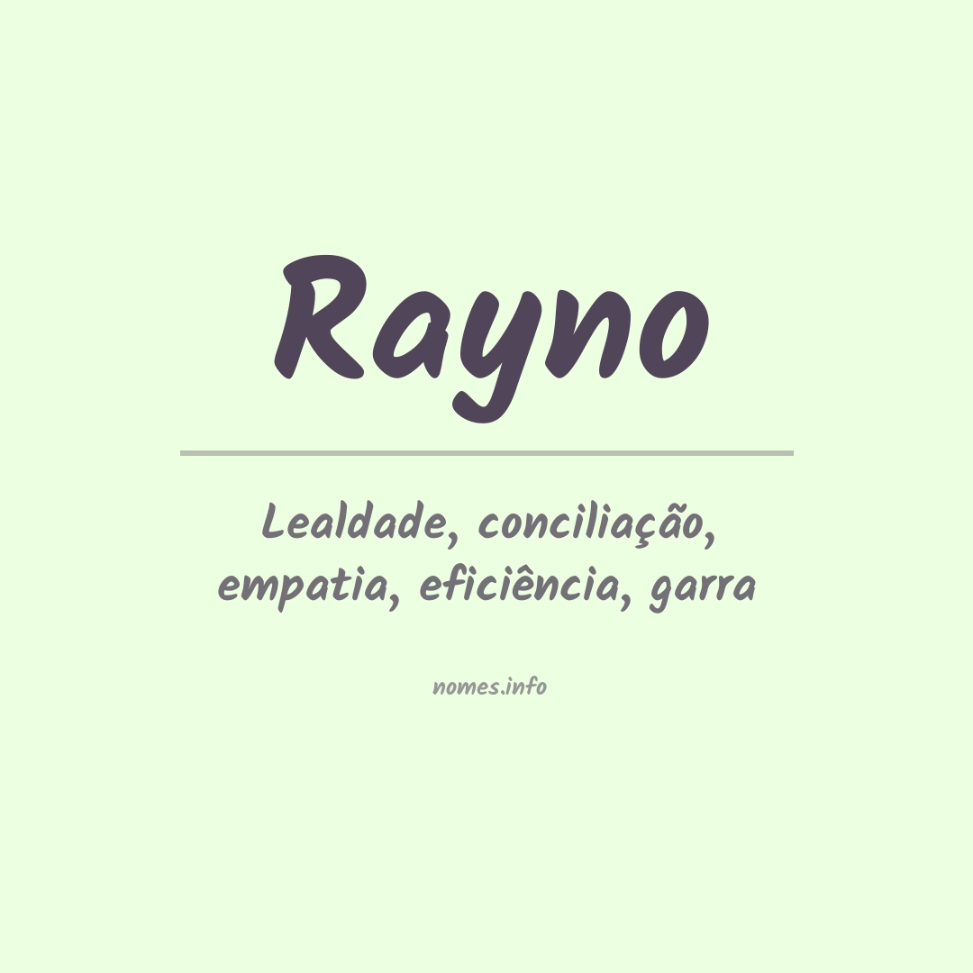 Significado do nome Rayno