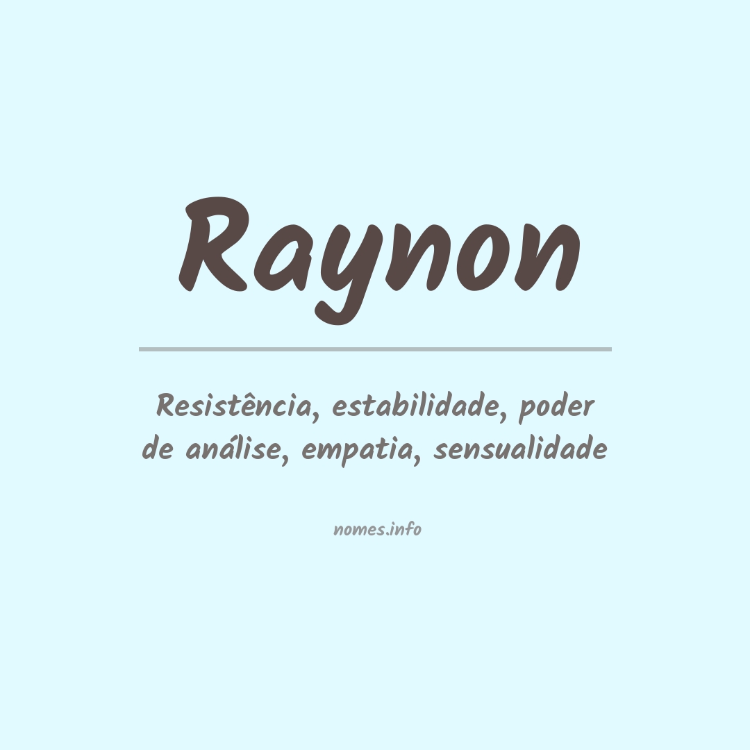 Significado do nome Raynon