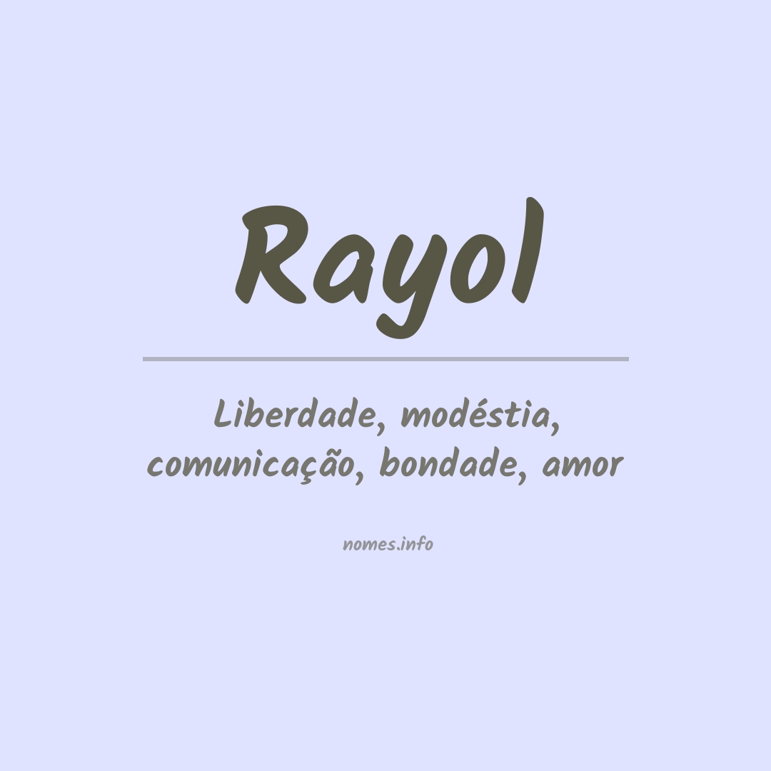 Significado do nome Rayol