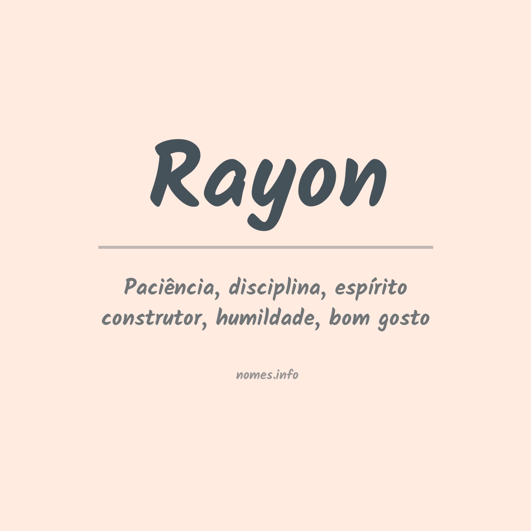 Significado do nome Rayon