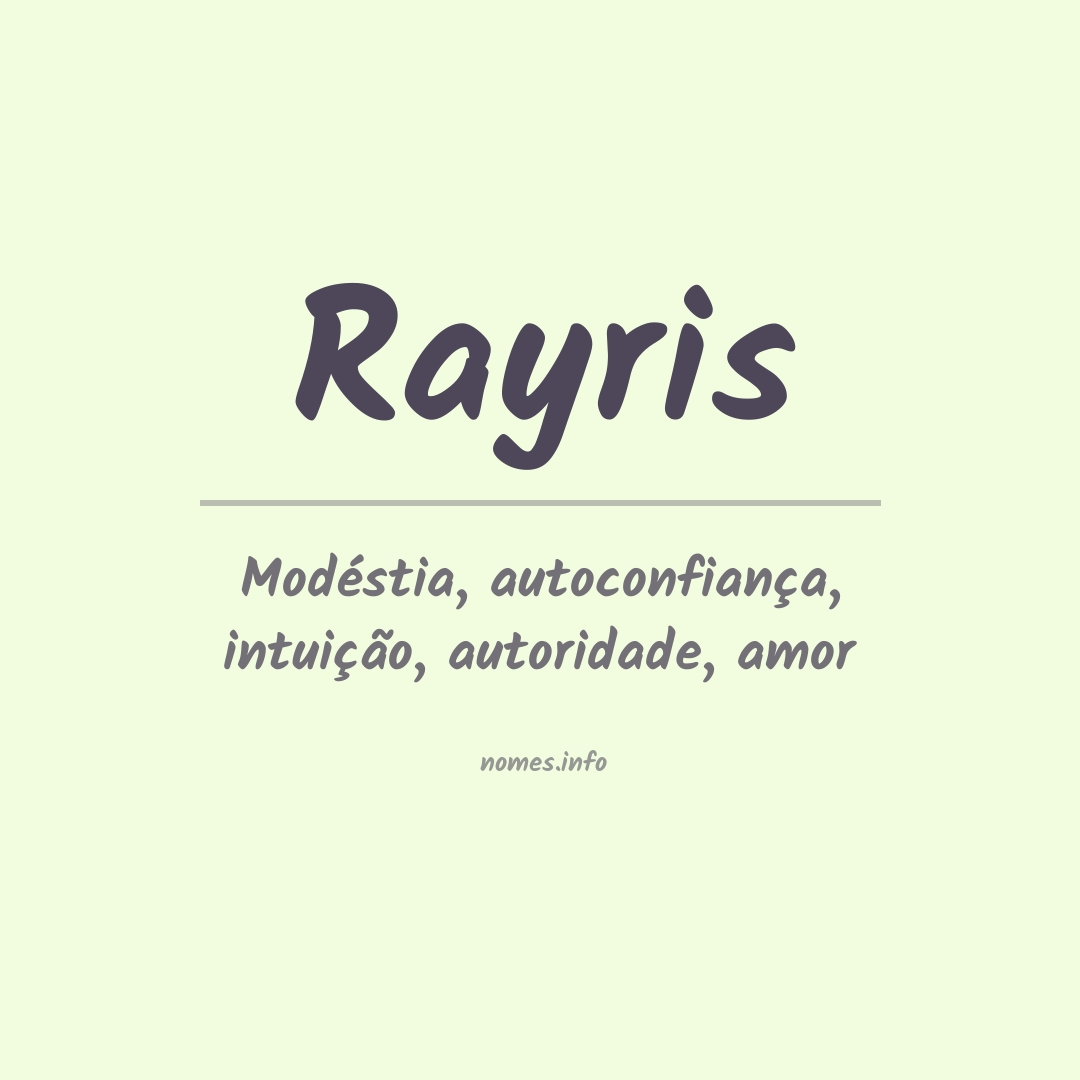 Significado do nome Rayris