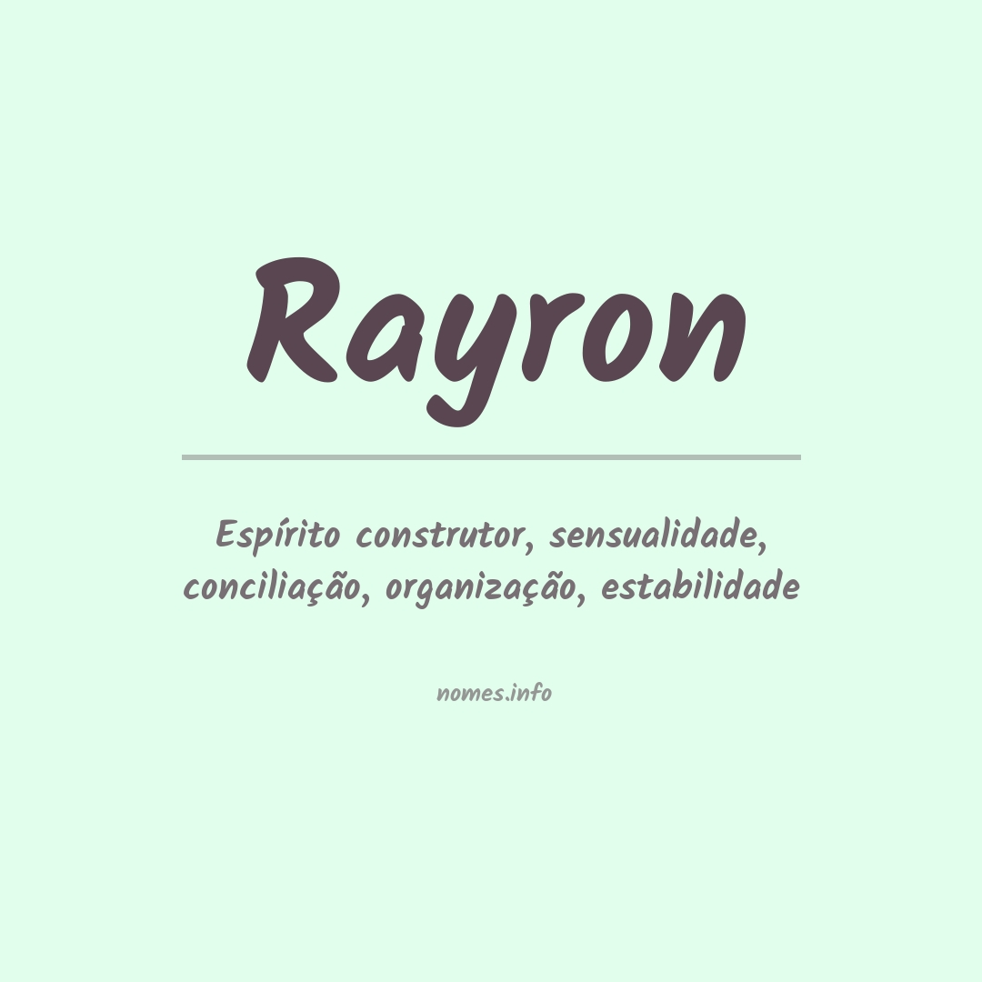 Significado do nome Rayron