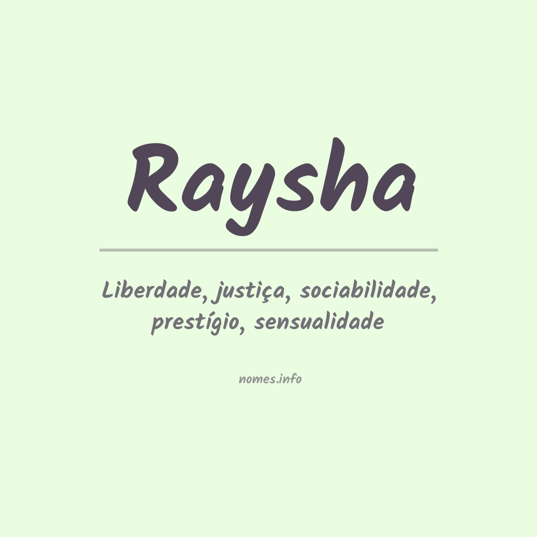 Significado do nome Raysha