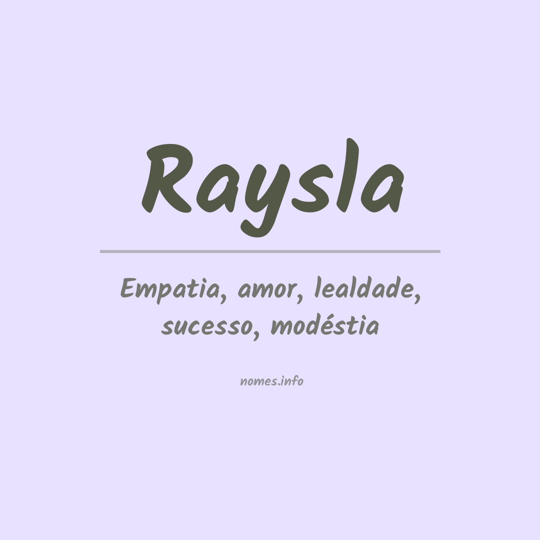 Significado do nome Raysla