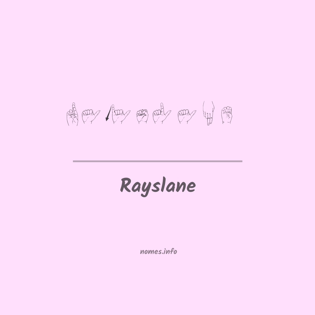 Rayslane em Libras