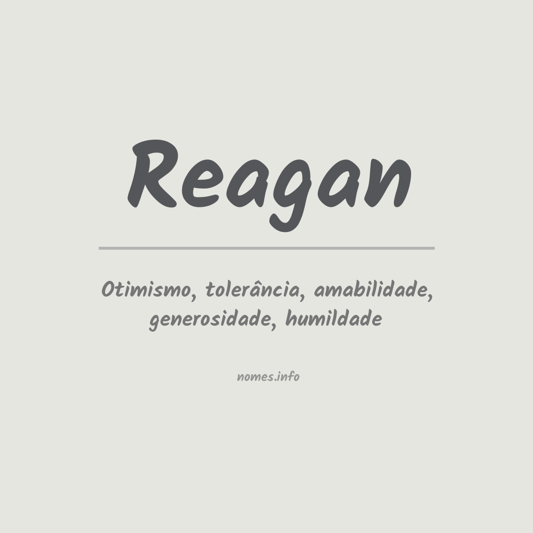 Significado do nome Reagan