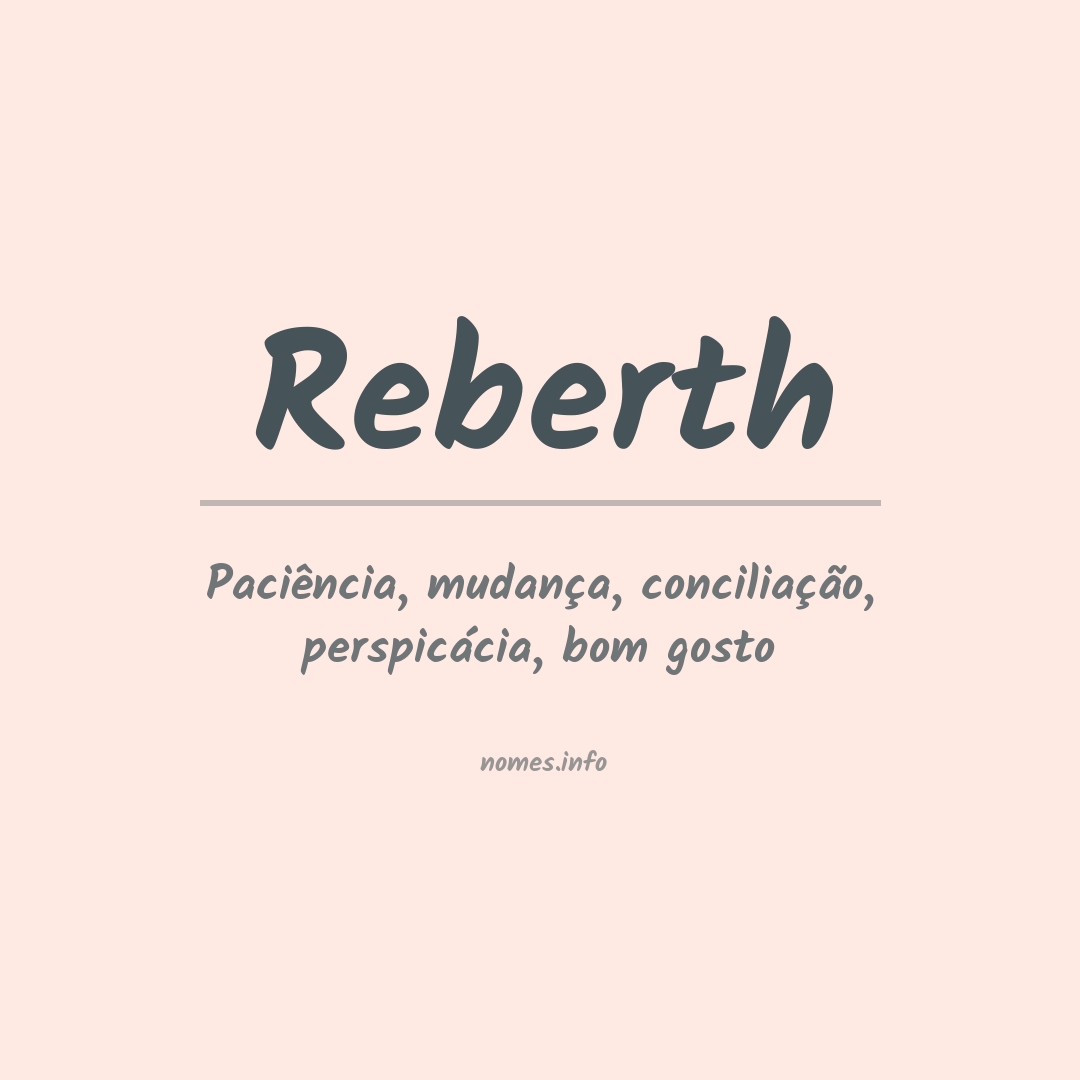 Significado do nome Reberth