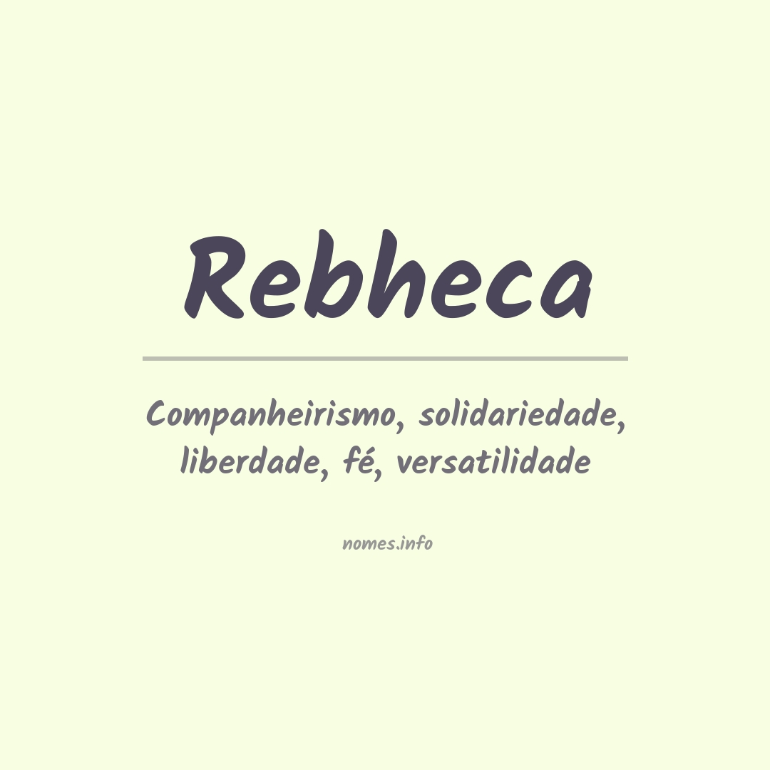 Significado do nome Rebheca