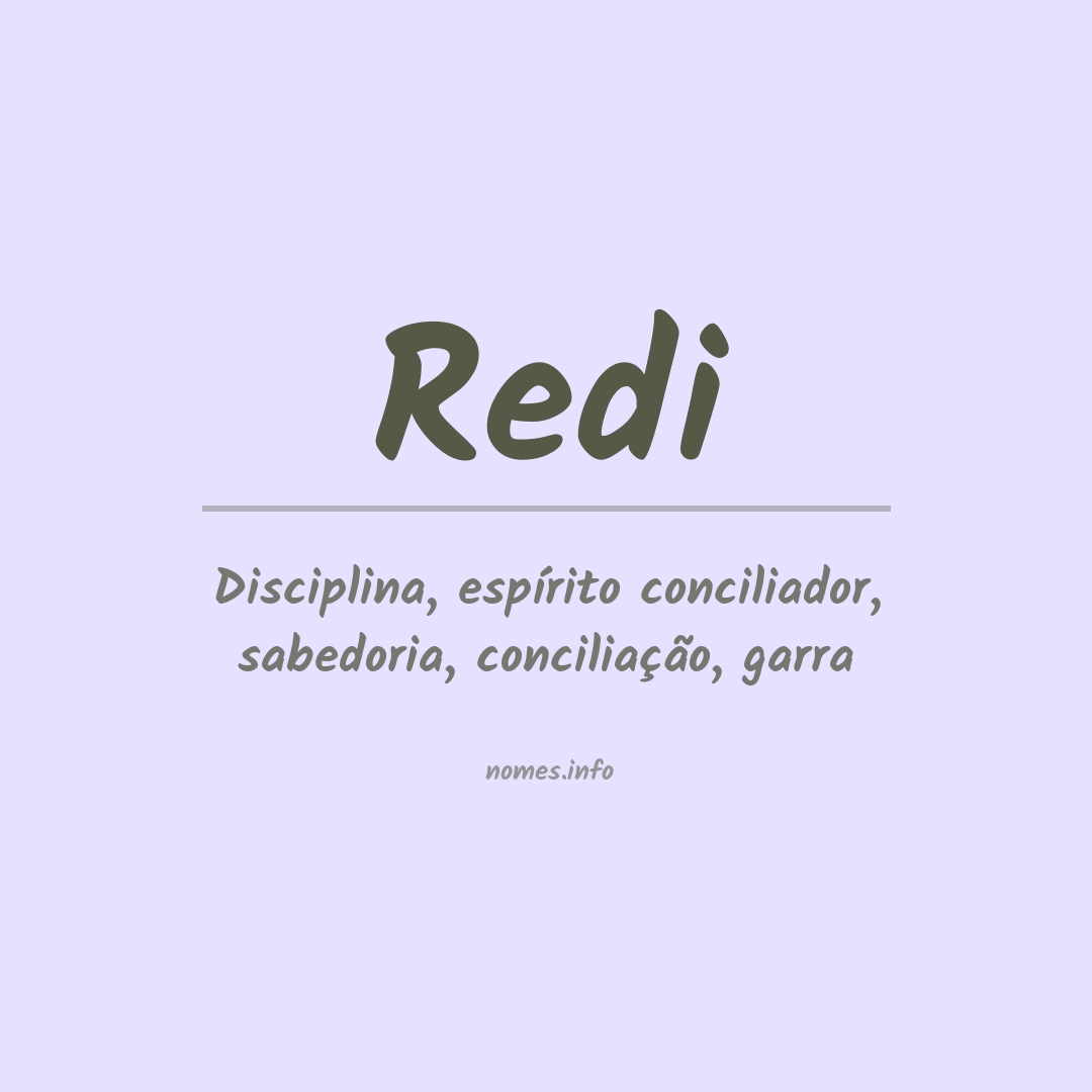Significado do nome Redi
