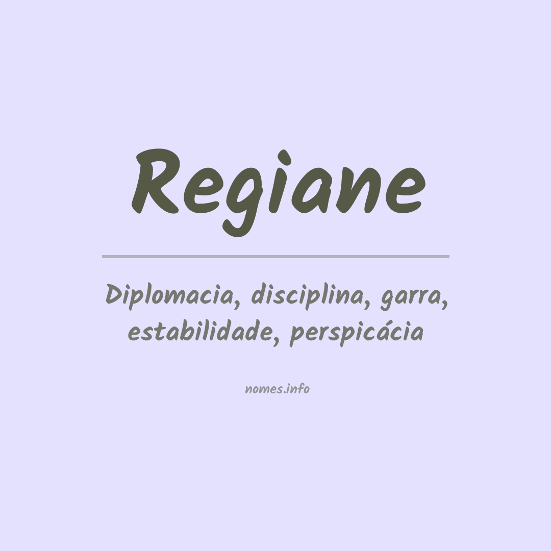 Significado do nome Regiane