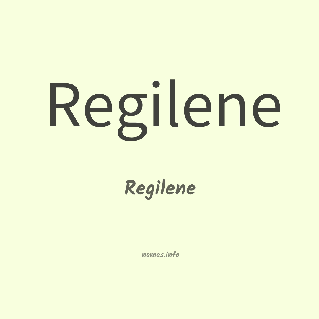 Regilene em chinês