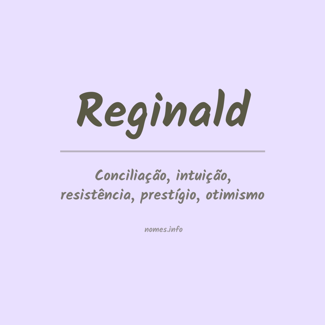 Significado do nome Reginald