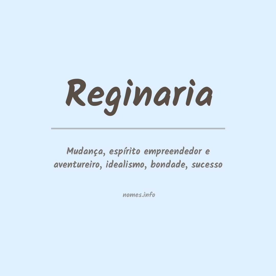 Significado do nome Reginaria