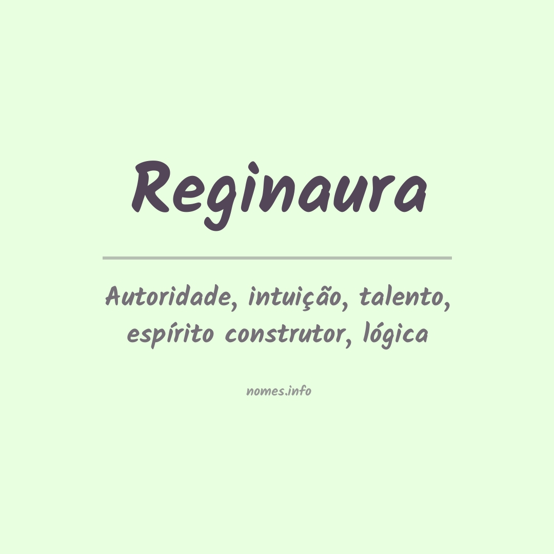 Significado do nome Reginaura