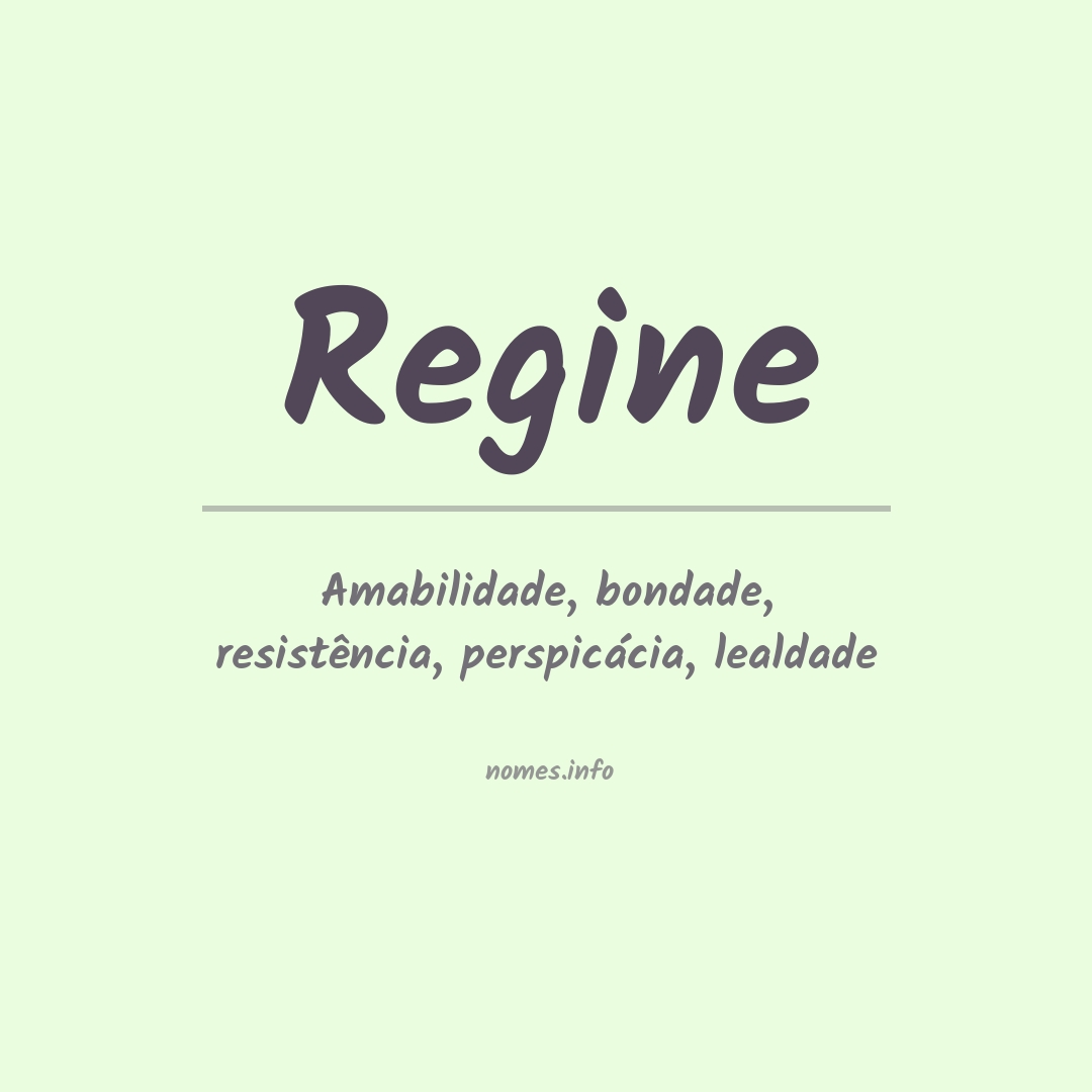 Significado do nome Regine