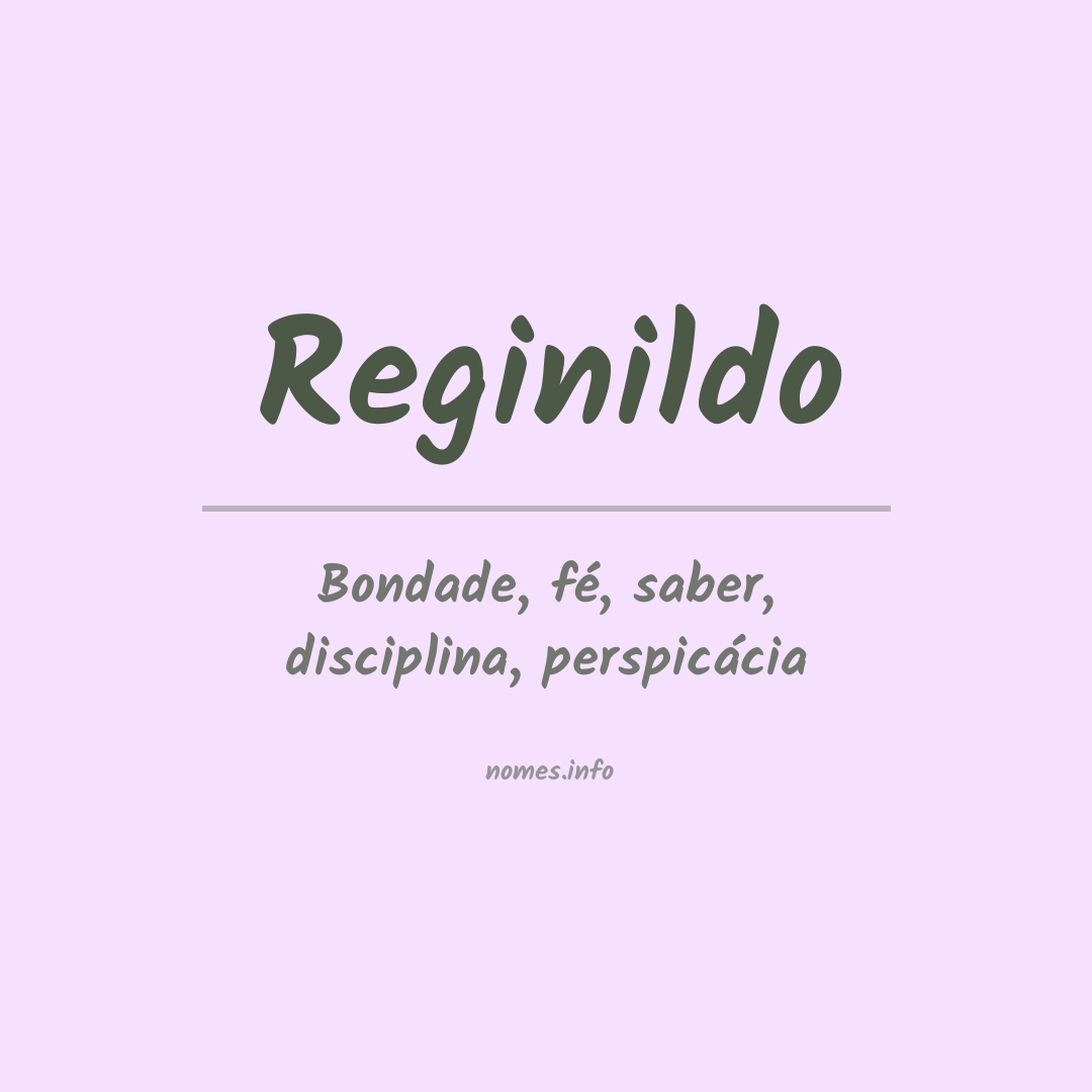 Significado do nome Reginildo