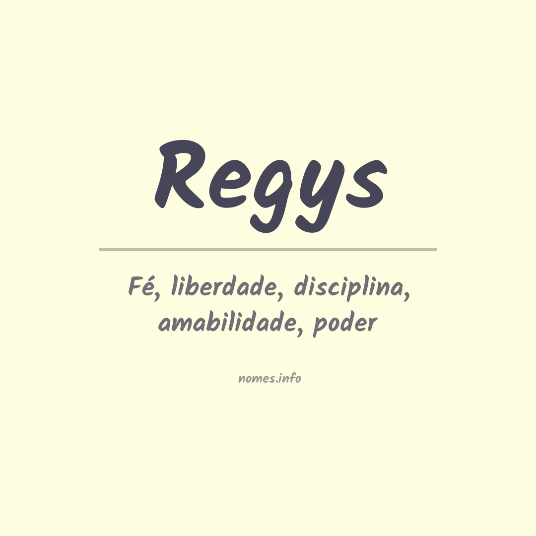 Significado do nome Regys