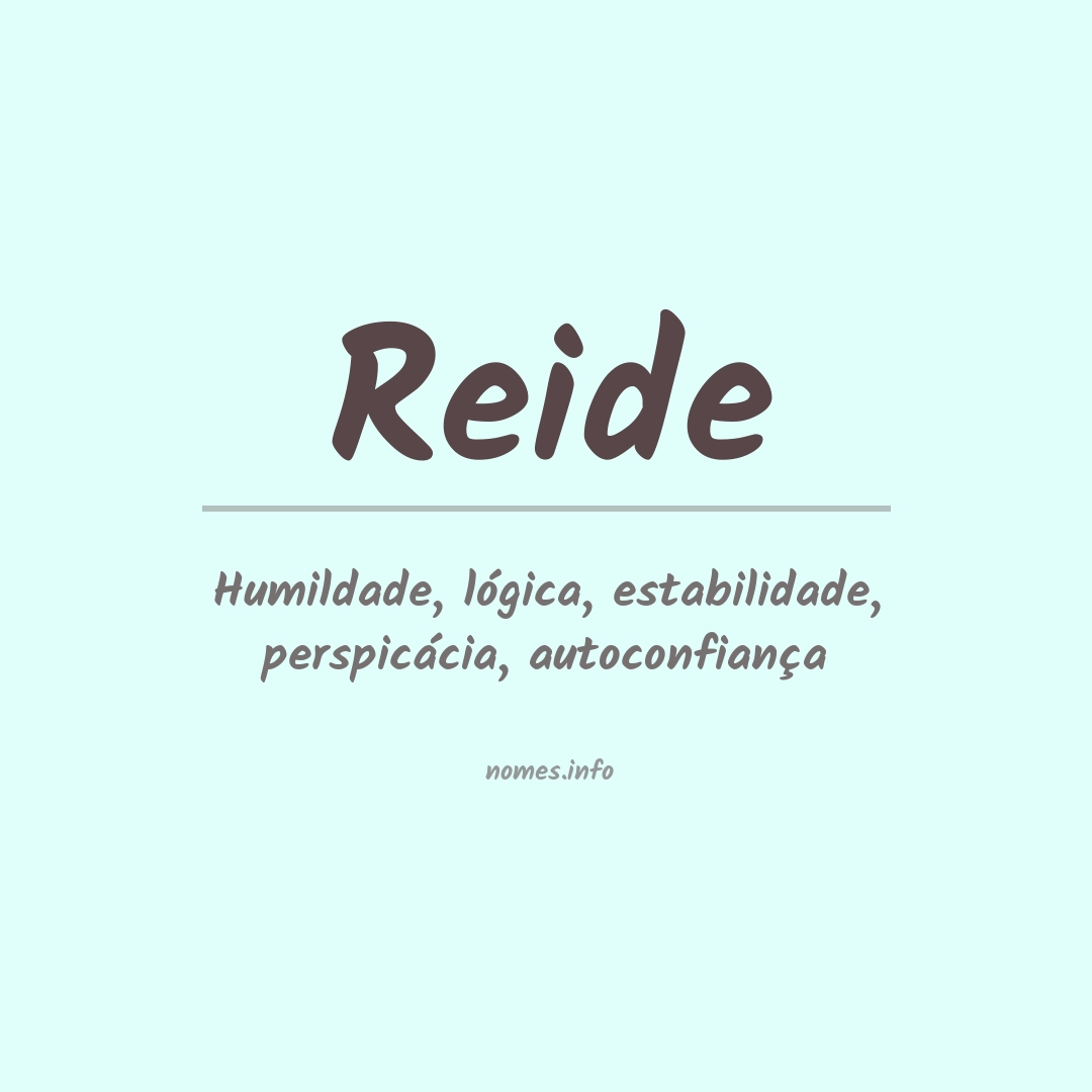 Significado do nome Reide