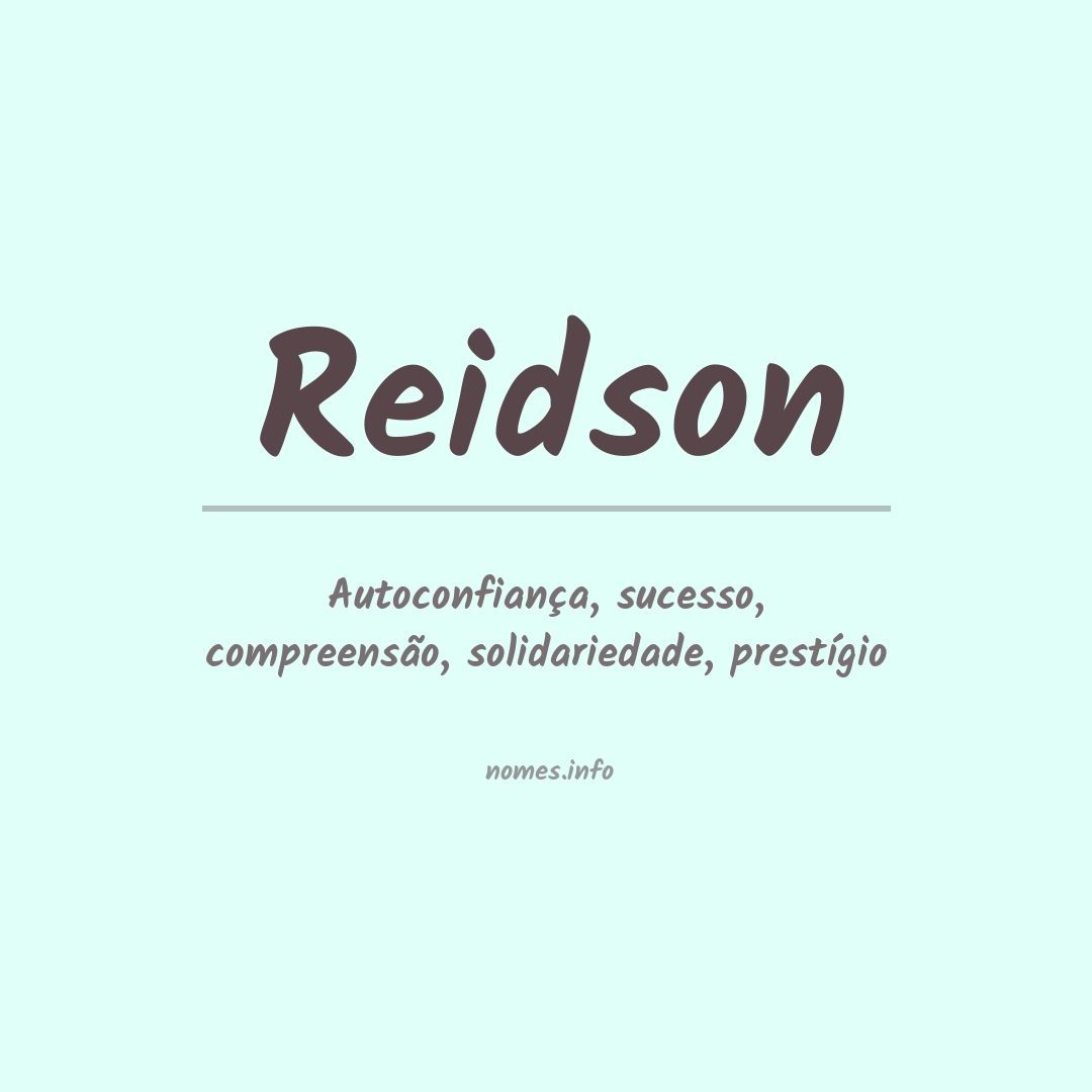 Significado do nome Reidson