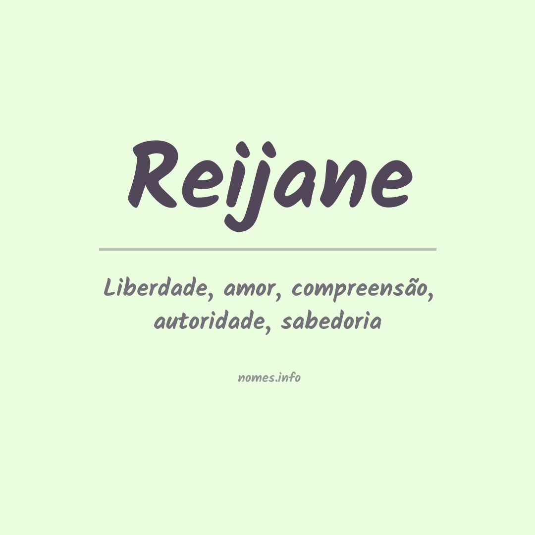 Significado do nome Reijane