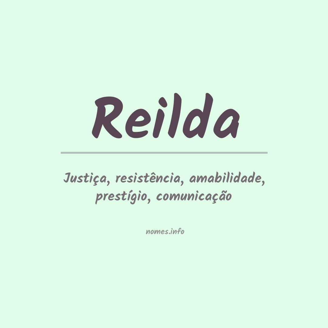 Significado do nome Reilda