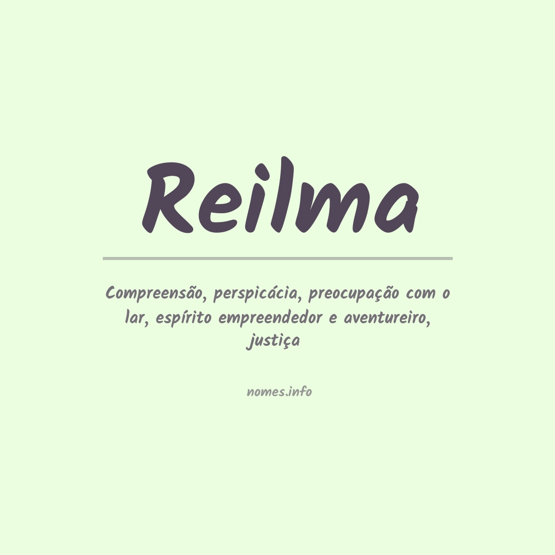 Significado do nome Reilma