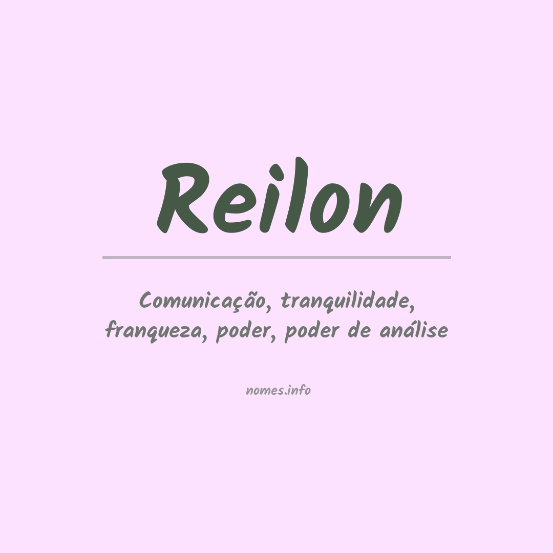 Significado do nome Reilon