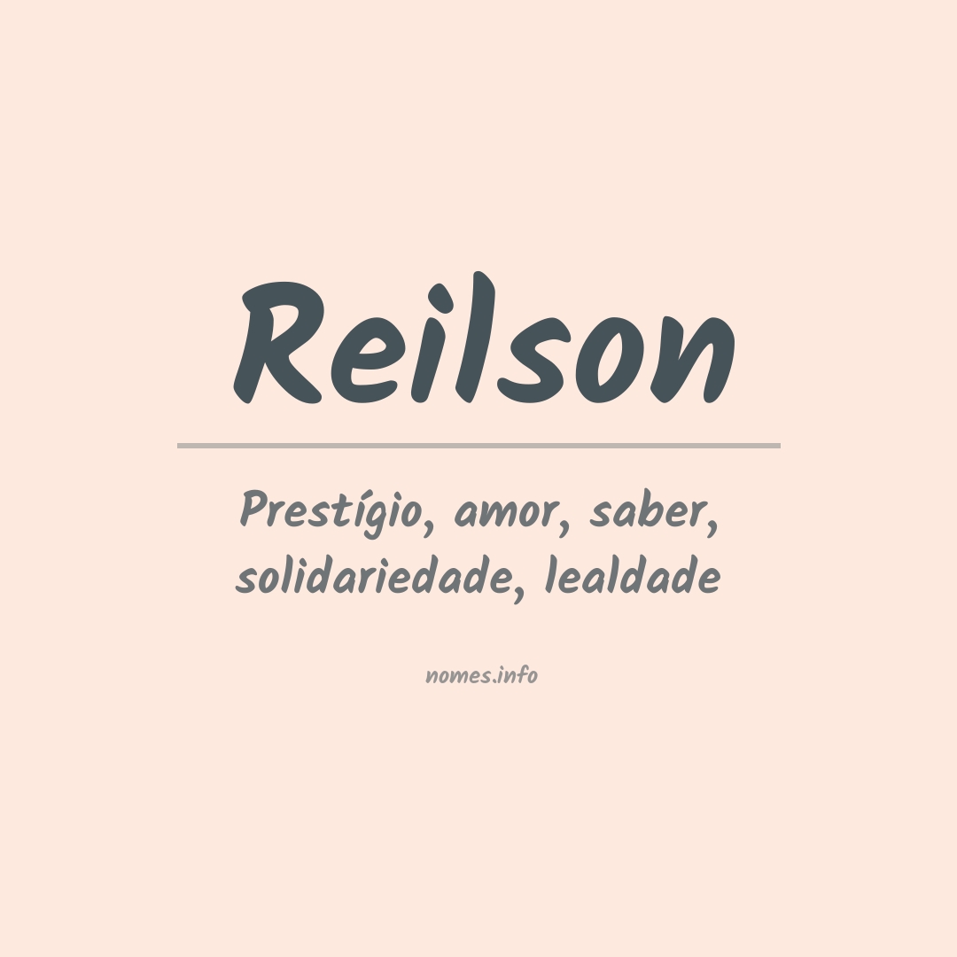 Significado do nome Reilson