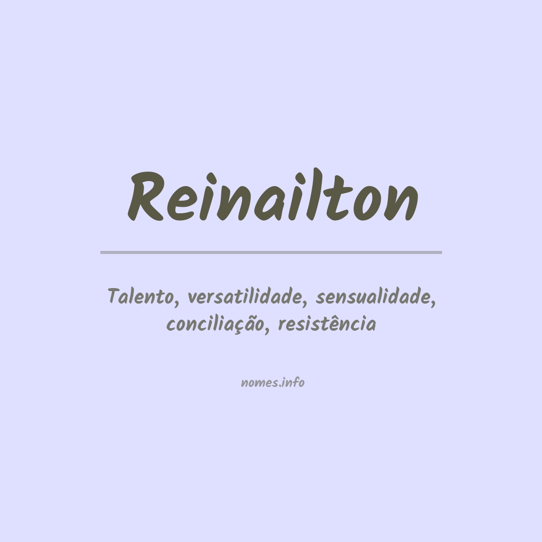 Significado do nome Reinailton