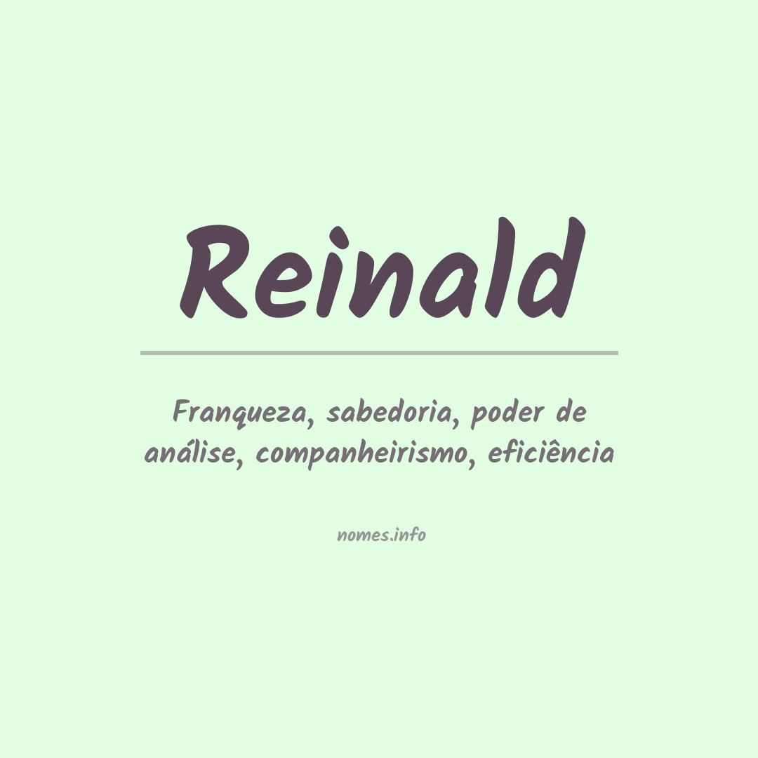 Significado do nome Reinald