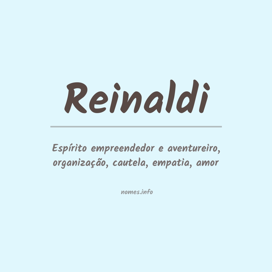 Significado do nome Reinaldi