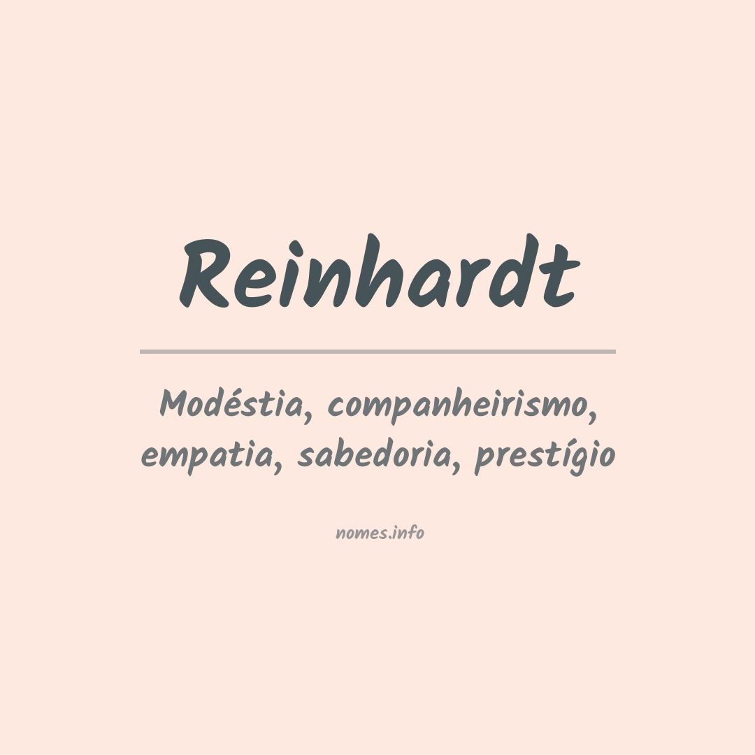 Significado do nome Reinhardt