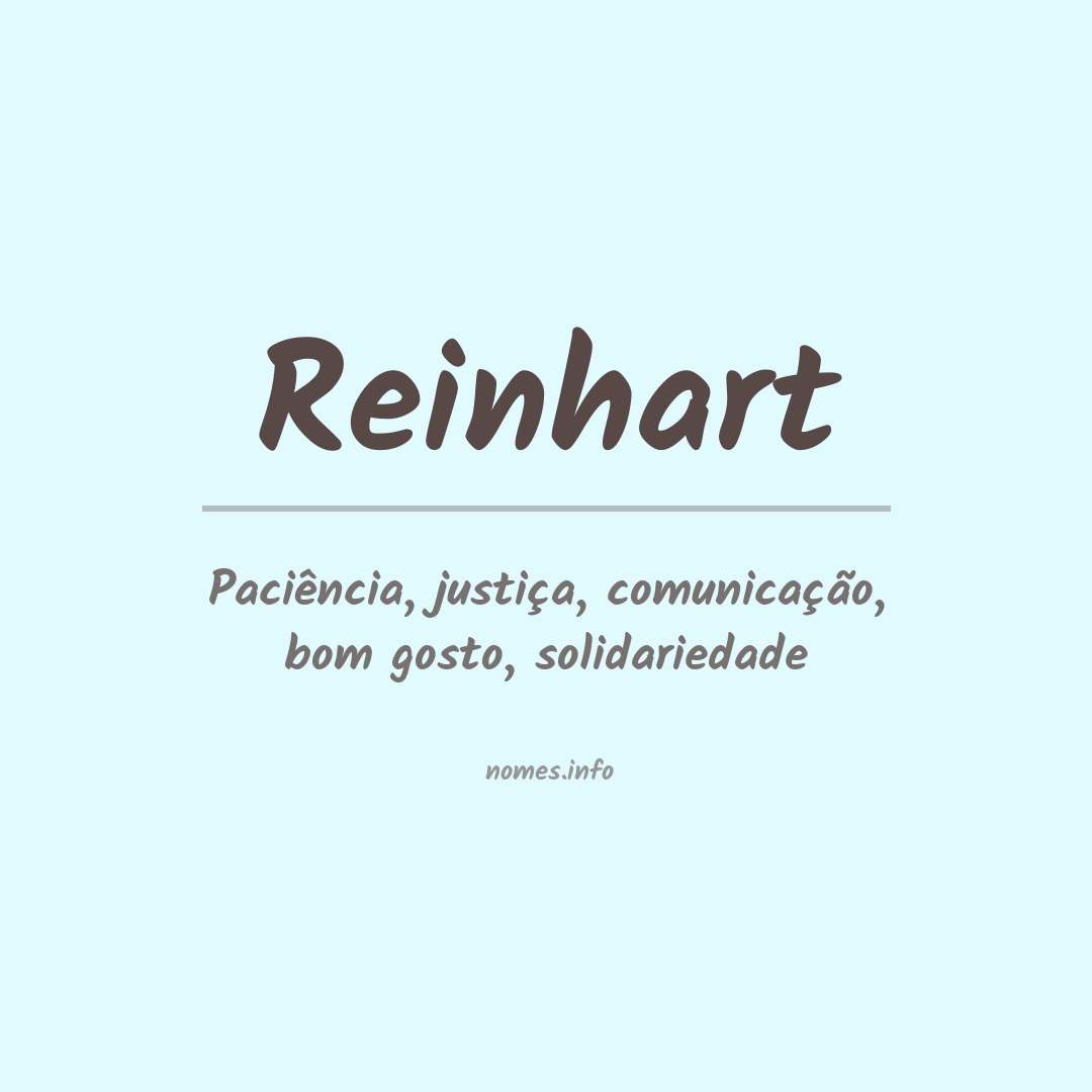 Significado do nome Reinhart