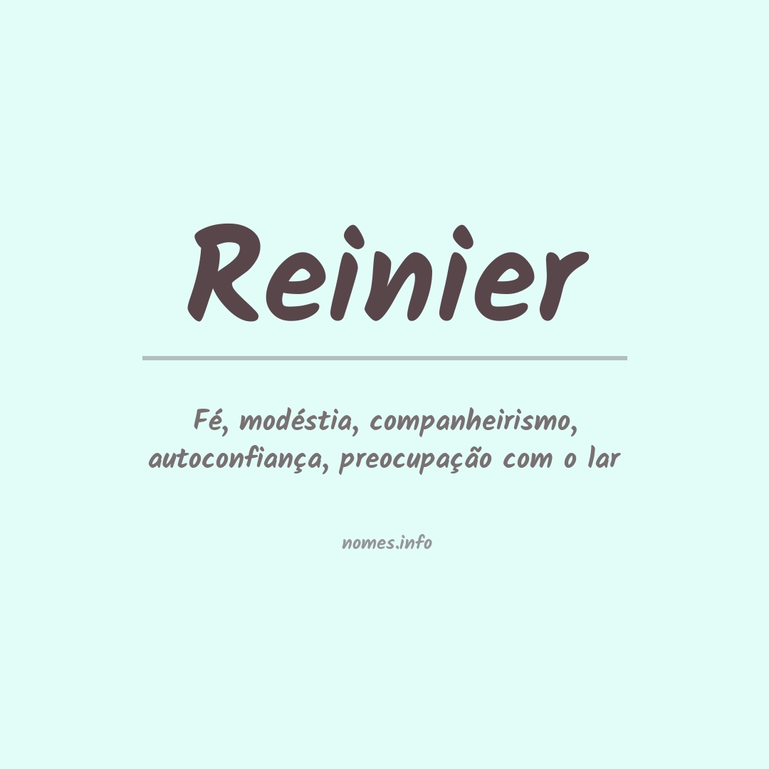 Significado do nome Reinier