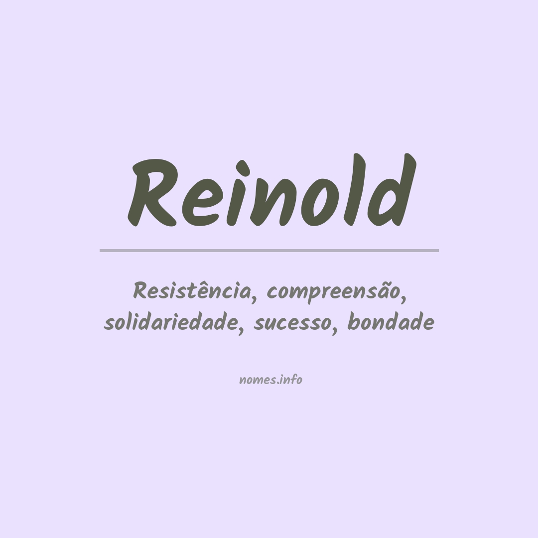 Significado do nome Reinold